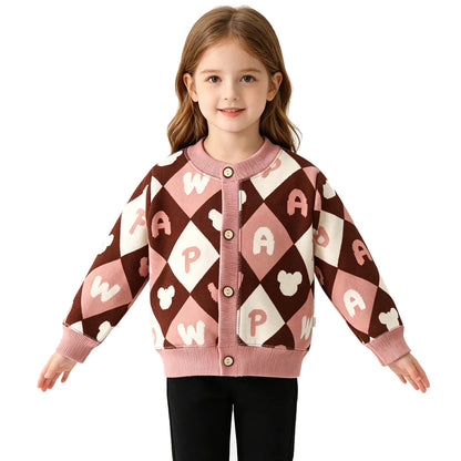 Cardigan Bambini con Bottoni – Maglia a Maniche Lunghe per Autunno e Mezza Stagione