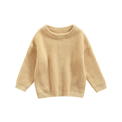 Maglione in Maglia per Bambini e Neonati in Cotone – Pullover a Maniche Lunghe Unisex per Autunno e Inverno