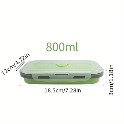 Contenitore Pappa Pieghevole in Silicone – Lunch Box Salvaspazio per Bambini e Mamme, Singolo o Set 4 Pezzi