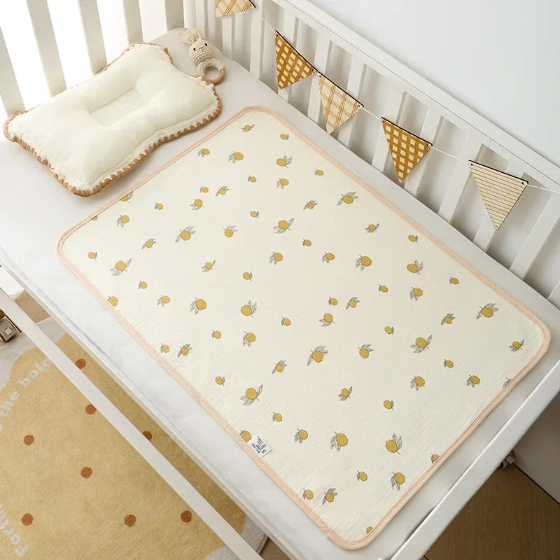 Traversa Neonato Impermeabile e Lavabile 50 × 70 cm – Tappetino Cambio con Superficie in Cotone
