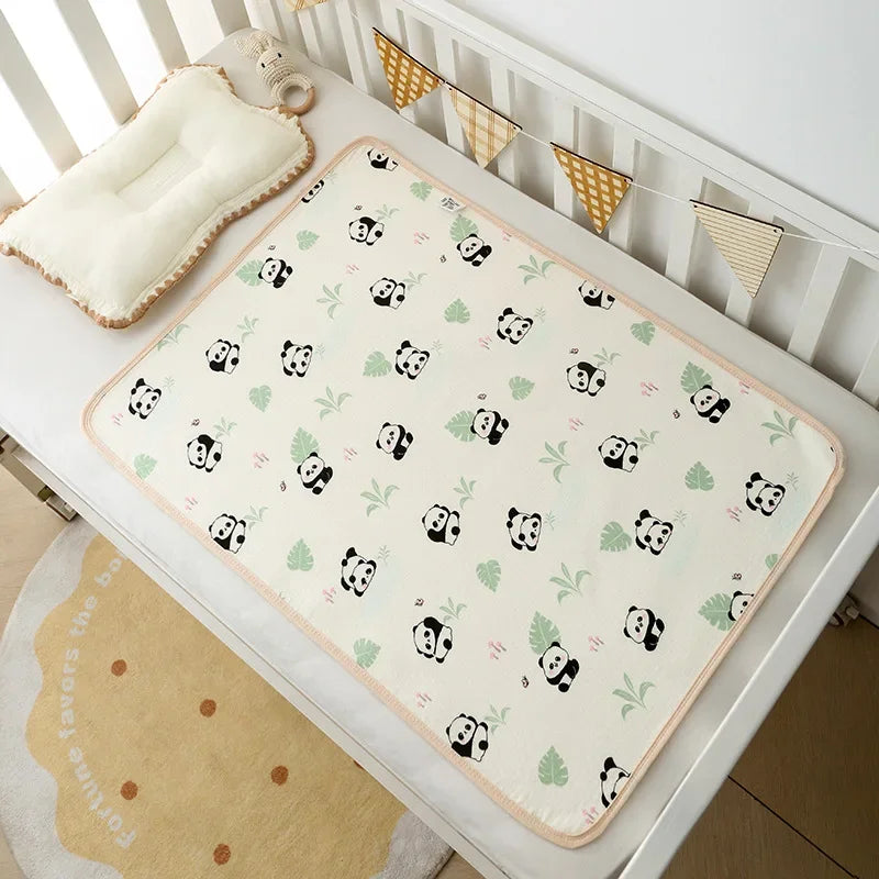 Traversa Neonato Impermeabile e Lavabile 50 × 70 cm – Tappetino Cambio con Superficie in Cotone