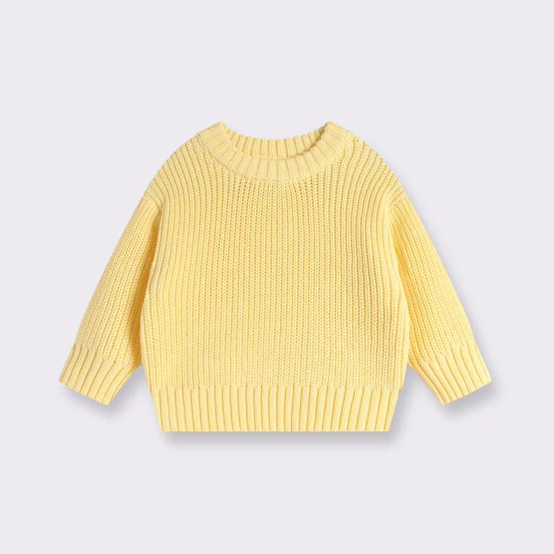 Maglione Bambini in Cotone a Maglia – Pullover Girocollo Invernale Unisex