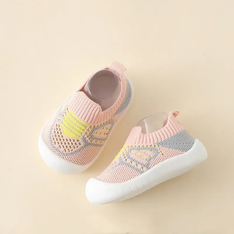 Scarpe Calzino Primi Passi per Neonato e Bambino | Traspiranti con Suola Antiscivolo in Gomma