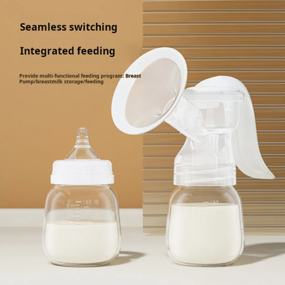 Tiralatte Manuale Senza BPA con Biberon Incluso – Delicato, Ergonomico e Facile da Usare