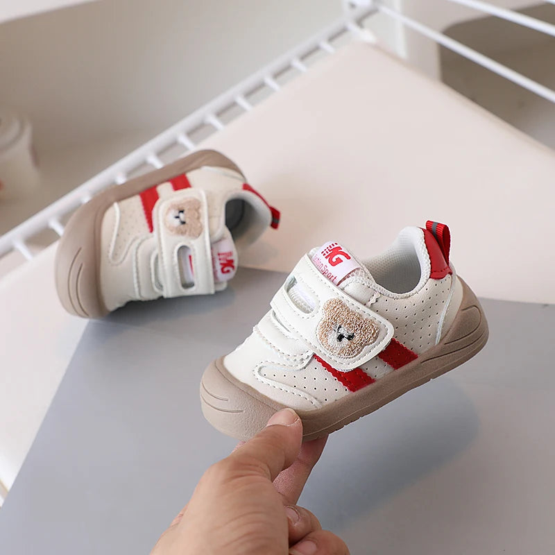 Scarpe Primi Passi Bambino Traspiranti con Doppio Strappo e Suola Morbida Antiscivolo