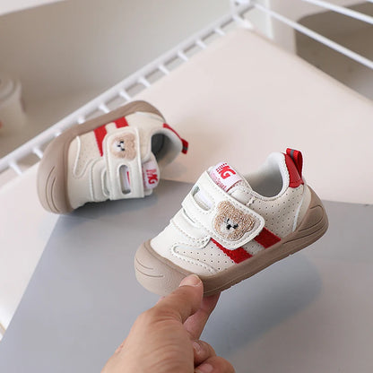 Scarpe Primi Passi Bambino Traspiranti con Doppio Strappo e Suola Morbida Antiscivolo