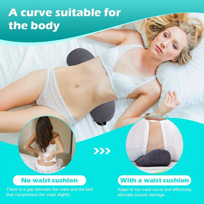 Cuscino Lombare Ergonomico in Memory Foam – Supporto Schiena per Letto, Seduta e Gravidanza