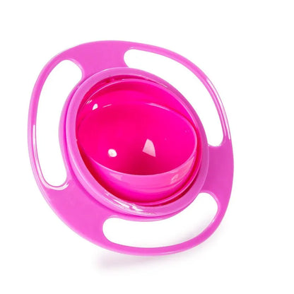 Ciotola Pappa Antirovesciamento per Bambini – Piatto Rotante a 360° con Manici e Coperchio