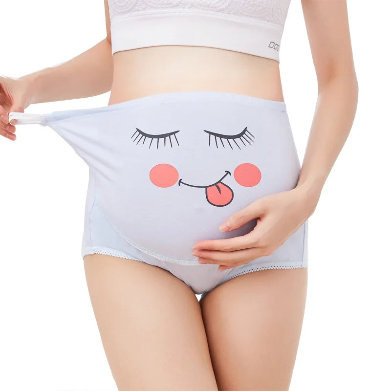 Mutandine Premaman a Vita Alta Regolabile – Intimo Gravidanza in Cotone Traspirante con Fascia Addominale e Fantasie
