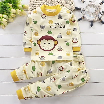 Pigiama Bambino 2 Pezzi 100% Cotone – Maglia a Manica Lunga e Pantaloni