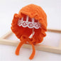 Cuffietta Neonato in Cotone Lavorata a Maglia – Cappellino con Lacci e Bordo Ondulato 38–47 cm