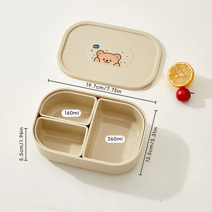 Lunch Box Bambini con 3 Scomparti Removibili – Portapranzo con Custodia Termica Opzionale