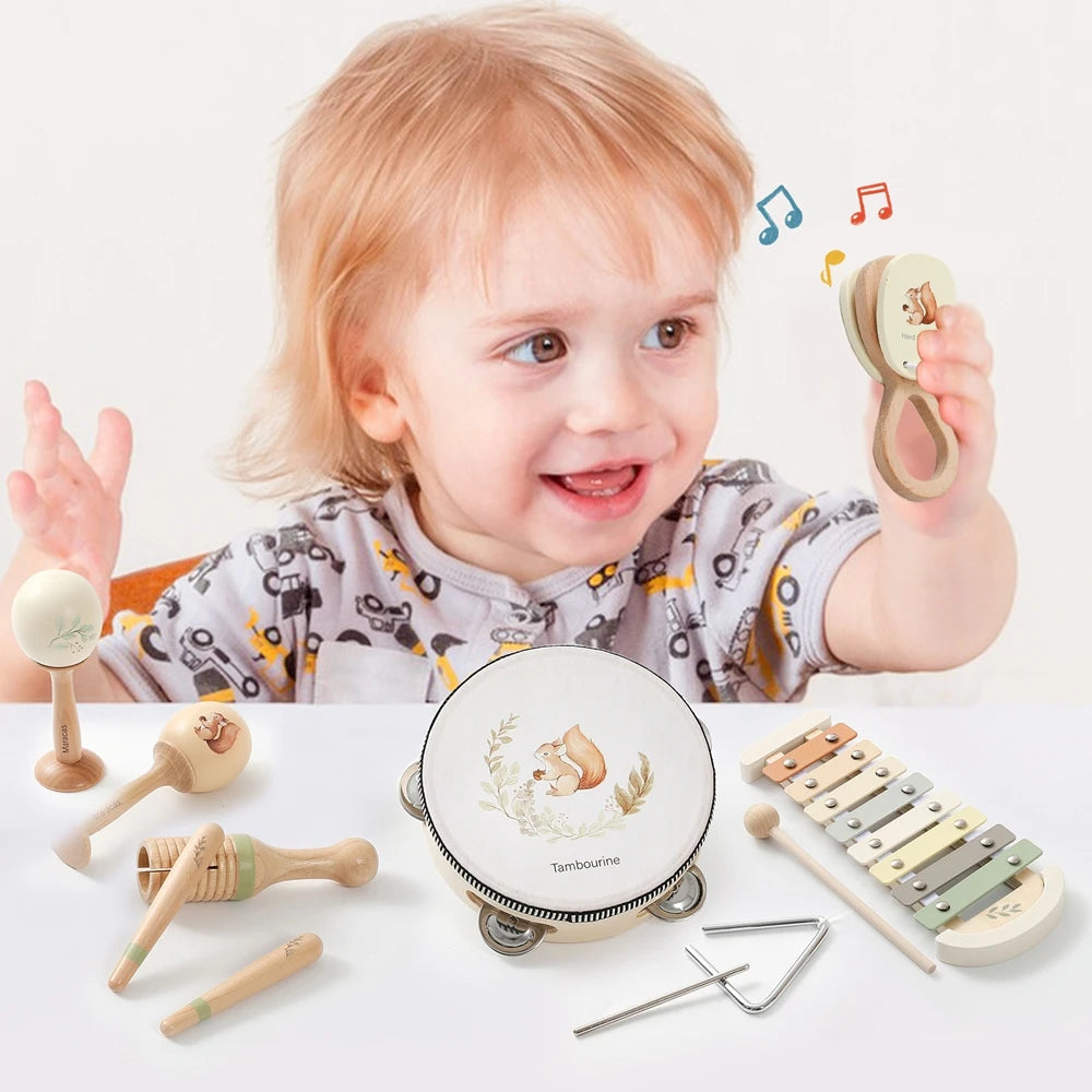 Strumenti Musicali Montessori in Legno per Bambini – Gioco Educativo Sensoriale