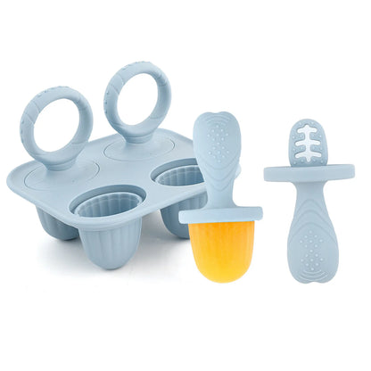 Stampi per Mini Ghiaccioli Bambini in Silicone – Set Riutilizzabile con Manici per Frutta, Yogurt e Latte Materno