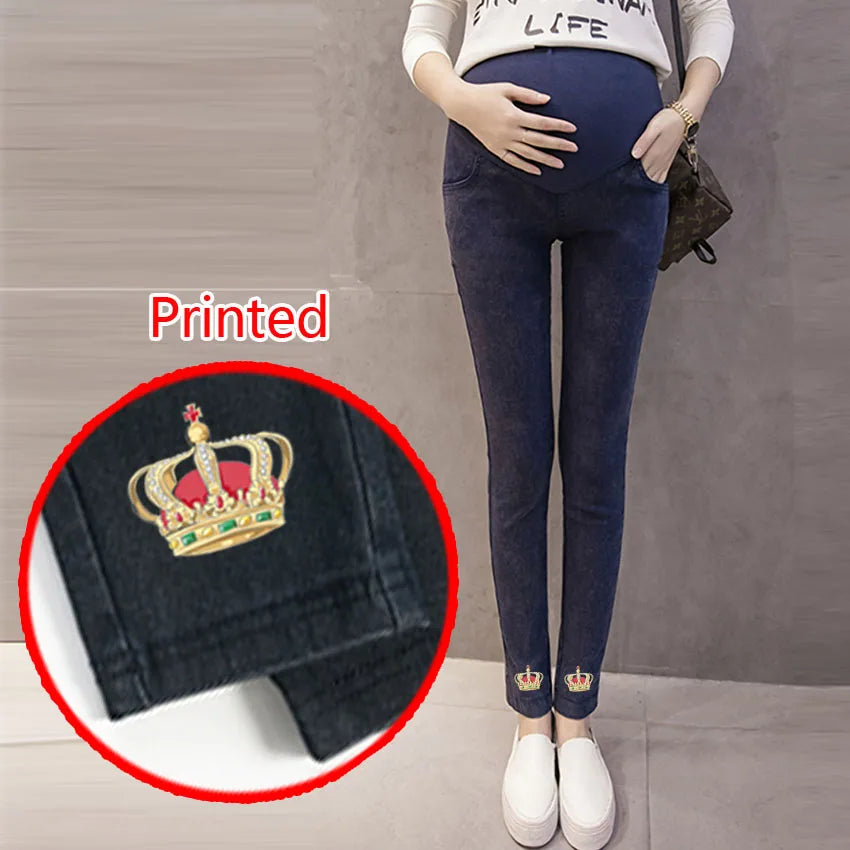 Jeans Premaman Elasticizzati con Fascia Regolabile in Vita