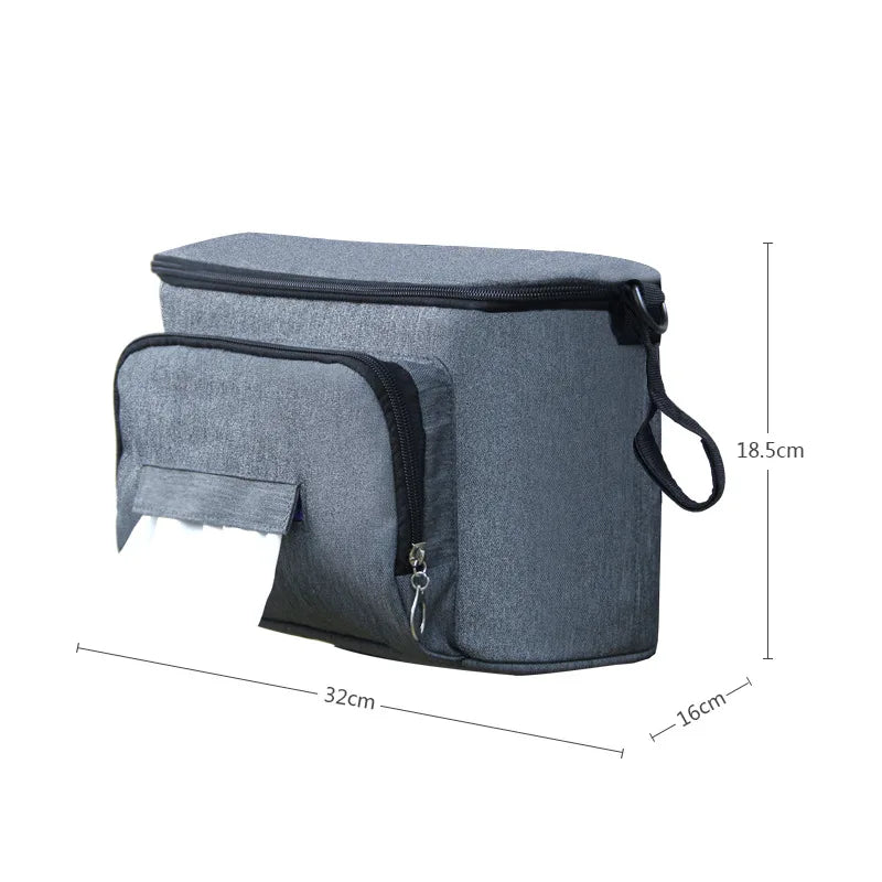 Organizer per Passeggino Multifunzione – Borsa Portaoggetti con Porta Biberon e Tasca Salviette