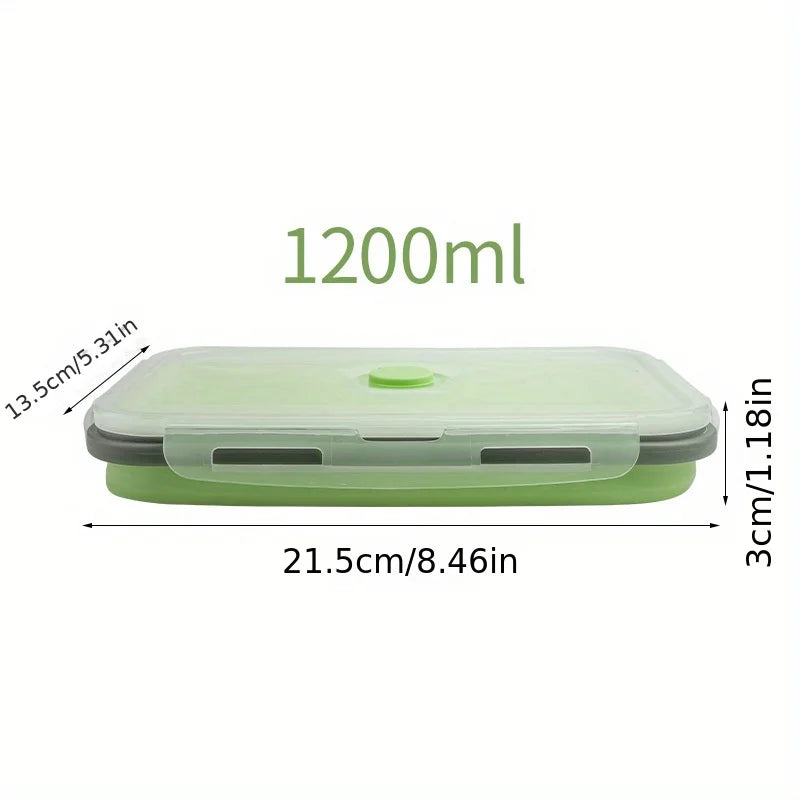 Contenitore Pappa Pieghevole in Silicone – Lunch Box Salvaspazio per Bambini e Mamme, Singolo o Set 4 Pezzi