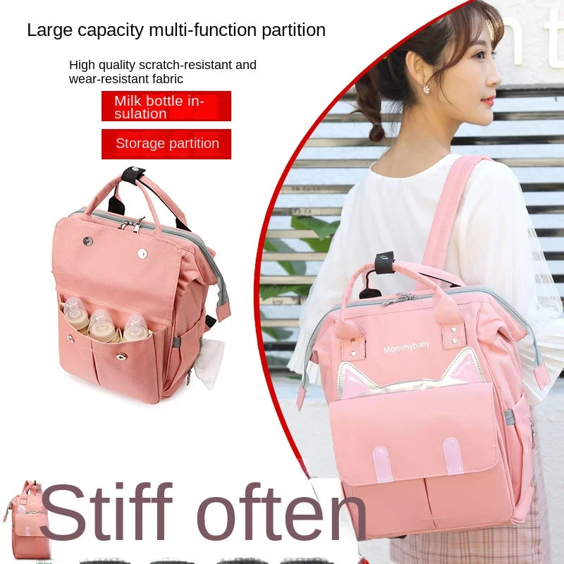 Zaino Mamma Porta Pannolini con Tasche Termiche per Biberon - Borsa con Scomparti Organizer