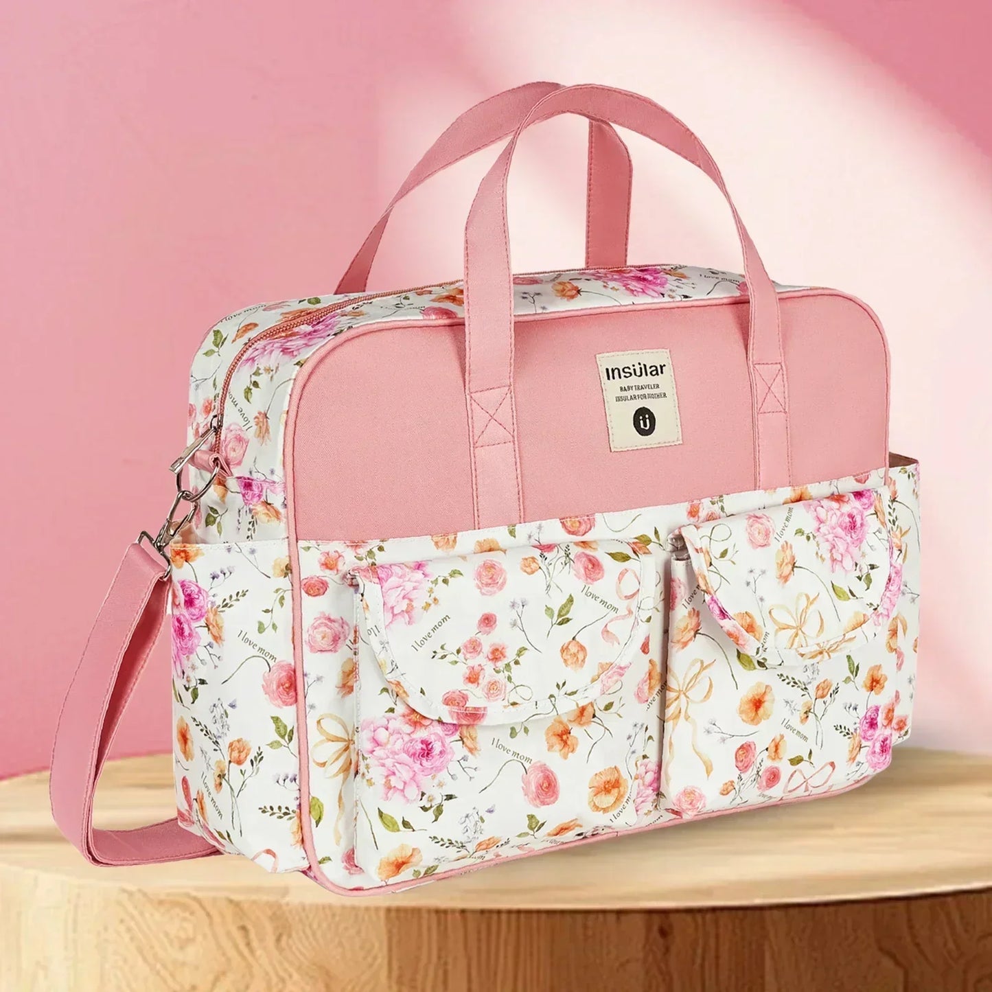 Borsa Fasciatoio Mamma e Neonato Impermeabile con Tracolla e Ampia Apertura