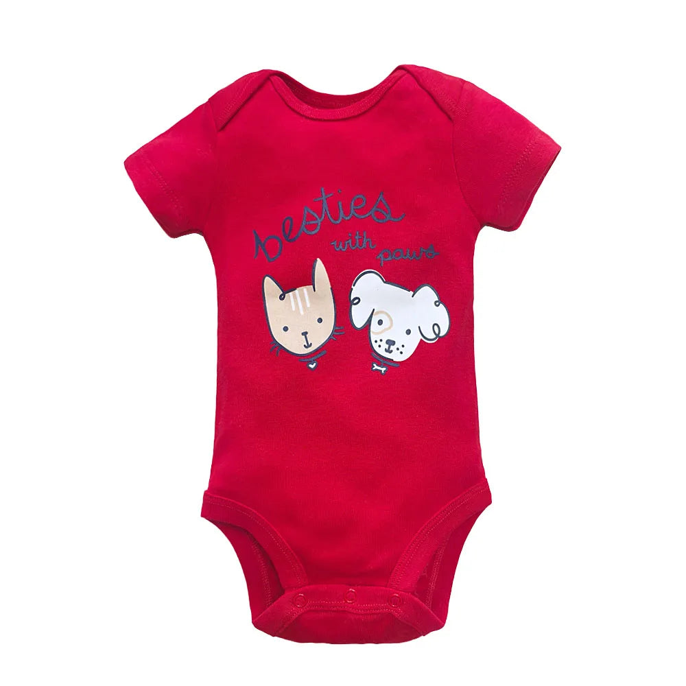 Body Neonato a Manica Corta 100% Cotone – Fantasie Assortite