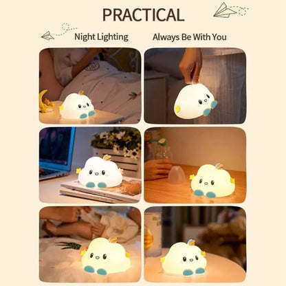 Luce Notturna a LED Nuvola per Bambini – Lampada da Comodino per Cameretta