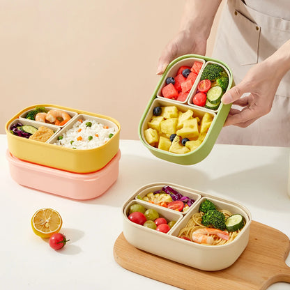 Lunch Box Bambini con 3 Scomparti Removibili – Portapranzo con Custodia Termica Opzionale
