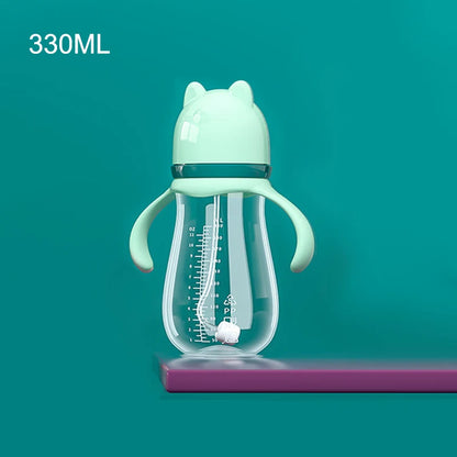 Biberon Anticolica con Cannuccia Zavorrata, Manici e Tettarella in Silicone – 240/330 ml