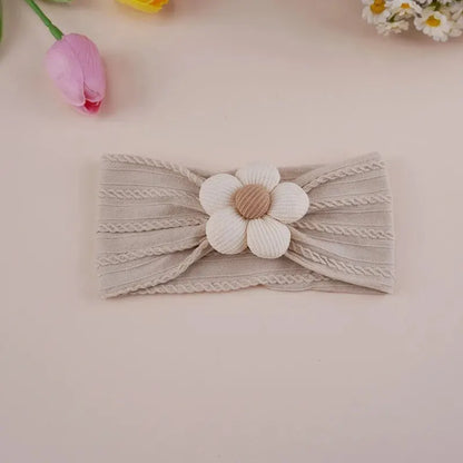 Fascia Elastica per Capelli con Fiore per Neonata e Bambina