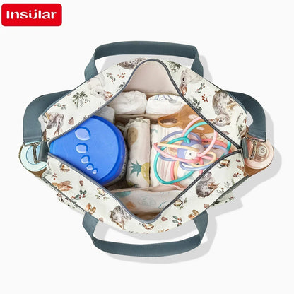 Borsa Fasciatoio Mamma e Neonato Impermeabile con Tracolla e Ampia Apertura