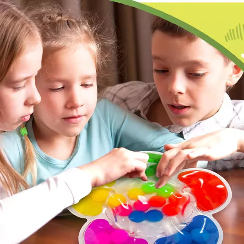 Gioco Sensoriale Squishy con Palline Colorate – Giocattolo Morbido per Motricità Fine e Abbinamento Colori