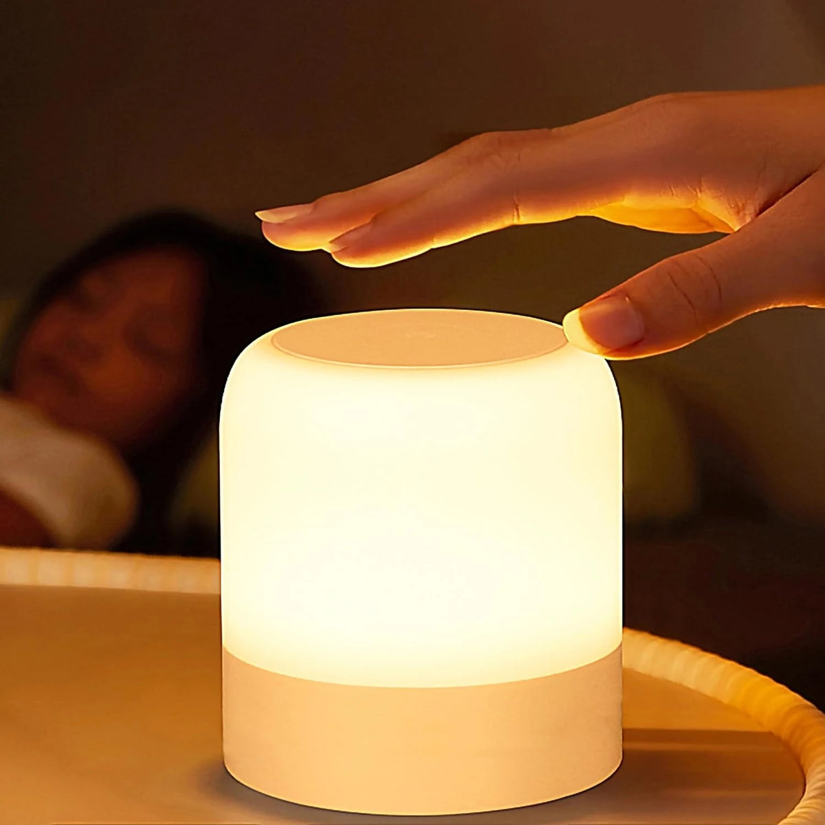 Luce Notturna Bambini Touch Ricaricabile USB-C – 3 Tonalità e Luminosità Regolabile