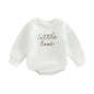 Body Felpato Neonato in Cotone "Little Love" a Maniche Lunghe | Unisex Autunno Primavera