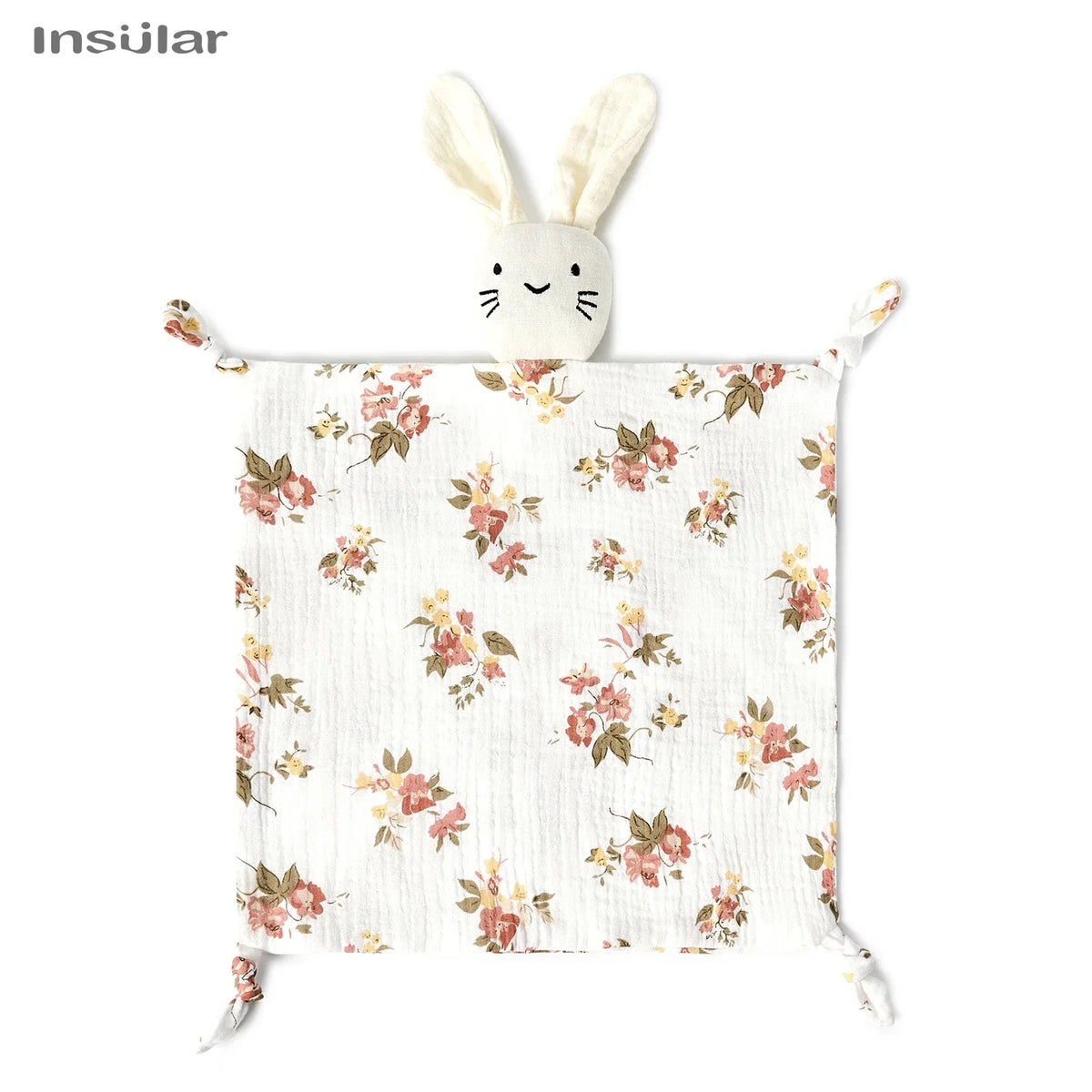 Doudou Coniglietto in Mussola di Cotone – Copertina Coccole per Neonati e Bambini