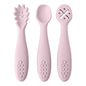 Set 3 Posatine in Silicone per Svezzamento e Autosvezzamento – Prime Posate per Neonato