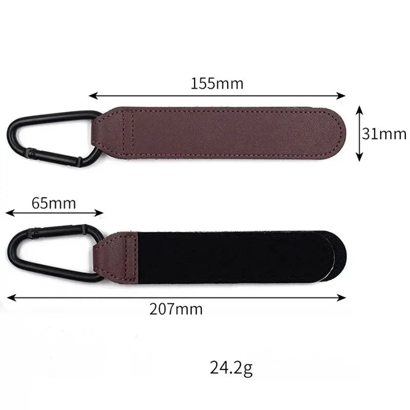 Ganci Premium per Passeggino in Pelle PU – Moschettoni Universali per Borsa Fasciatoio e Accessori