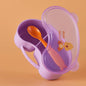 Contenitore Pappa e Svezzamento 300 ml - Lunch Box con 2 Scomparti e Cucchiaino