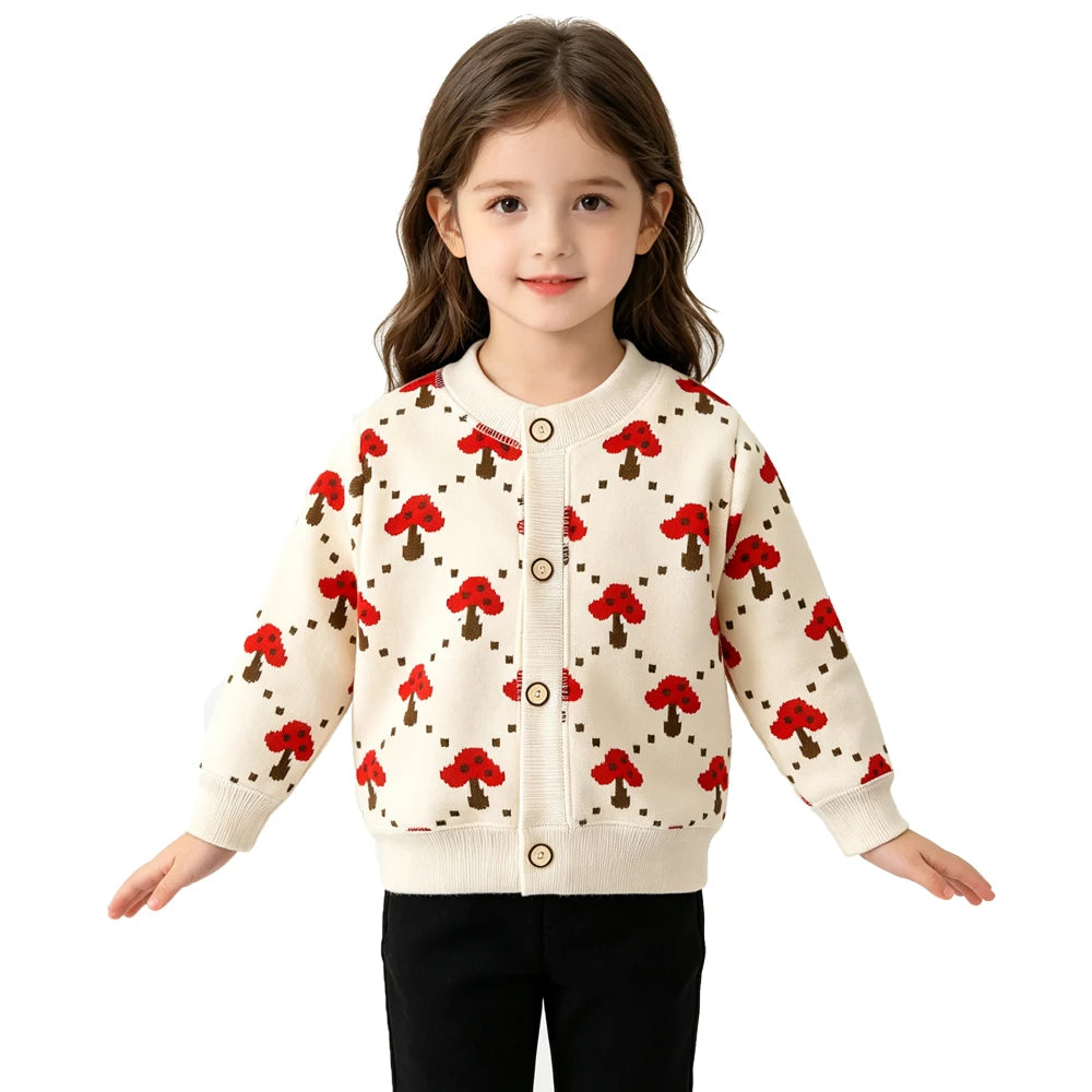 Cardigan Bambini con Bottoni – Maglia a Maniche Lunghe per Autunno e Mezza Stagione