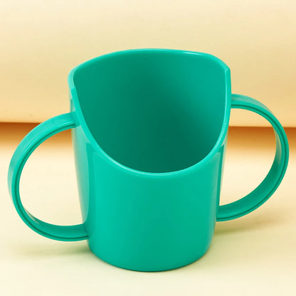 Tazza Inclinata con Manici per Bambini – Bicchiere Educativo 80 ml per l'Apprendimento Autonomo