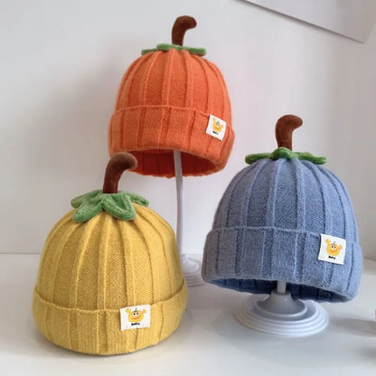 Cappellino Bambino in Maglia a Zucca con Fodera Morbida – 6 Mesi-3 Anni