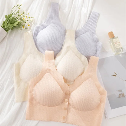 Reggiseno Allattamento con Apertura Frontale – Brassière Senza Ferretto con Coppe 3/4 e Bottoni
