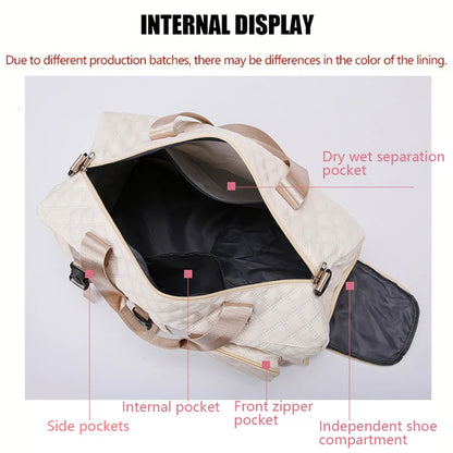 Borsone da Viaggio in Nylon Impermeabile con Scomparti Separati - Borsa Mamma Organizer Multifunzione