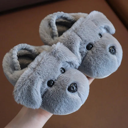 Pantofole Invernali Bambini Antiscivolo – Ciabatte Morbide in Peluche con Elastico al Tallone
