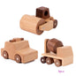 Veicoli in Legno Naturale – Gioco di Ruolo Educativo per Bambini 3+ Anni