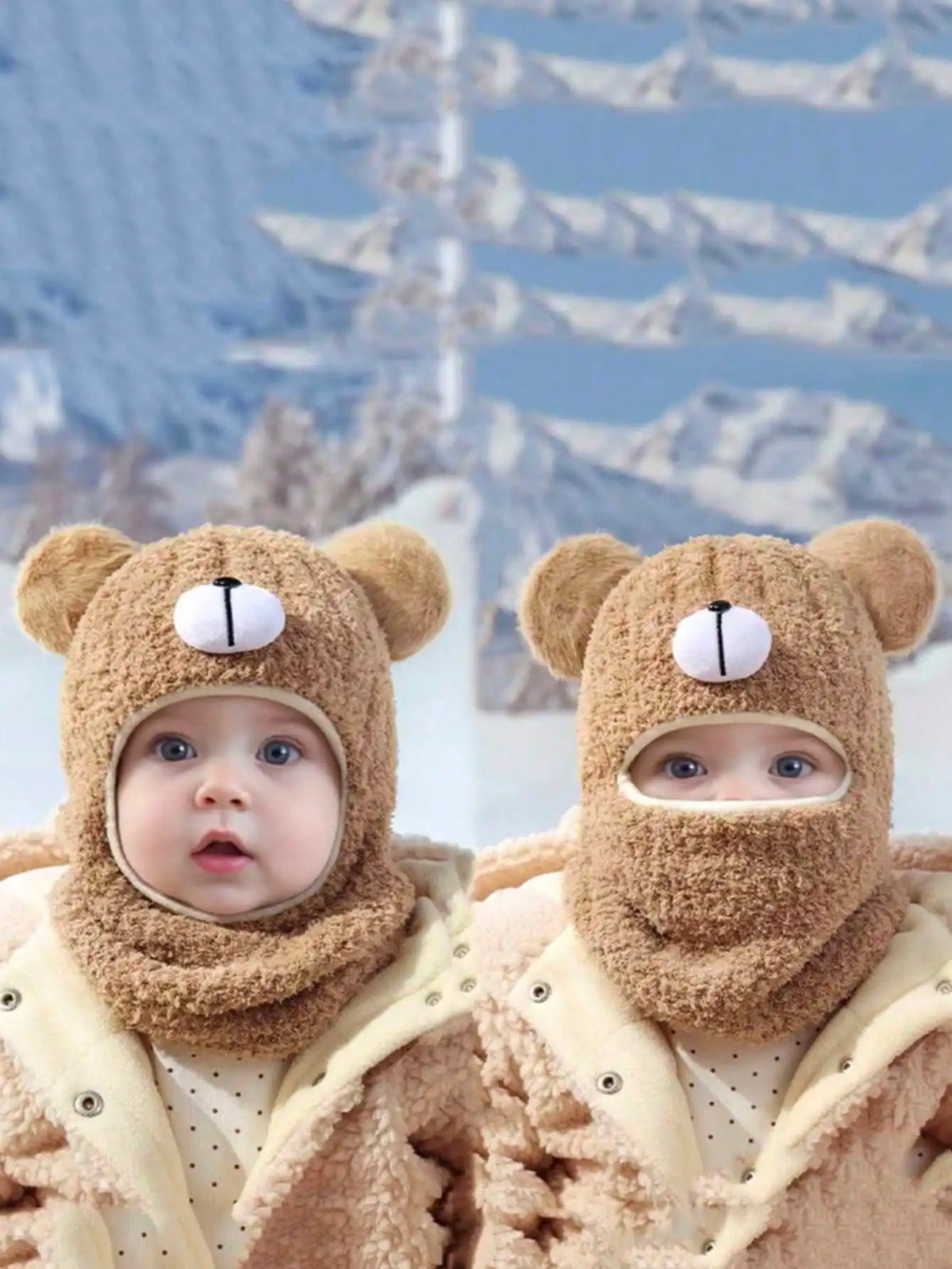 Passamontagna Invernale Bambino e Bambina – Cappello con Scaldacollo Integrato e Orecchie da Orsetto