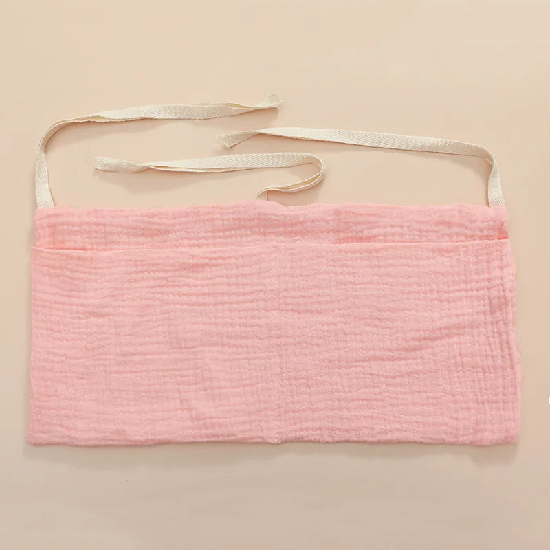 Organizer da Culla in Cotone – Porta Pannolini e Accessori Neonato con Doppia Tasca