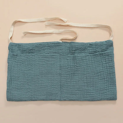 Organizer da Culla in Cotone – Porta Pannolini e Accessori Neonato con Doppia Tasca