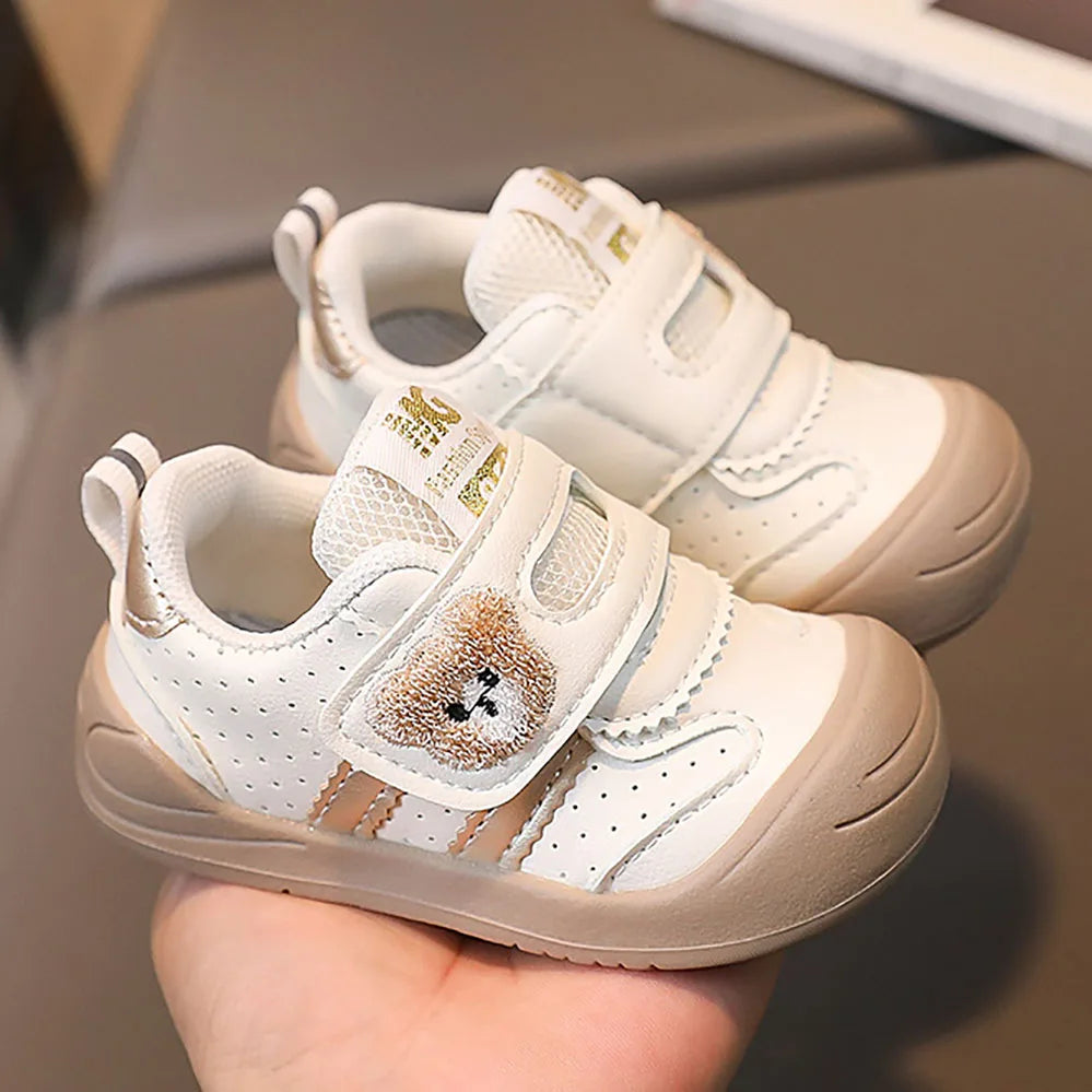 Scarpe Primi Passi Bambino Traspiranti con Doppio Strappo e Suola Morbida Antiscivolo