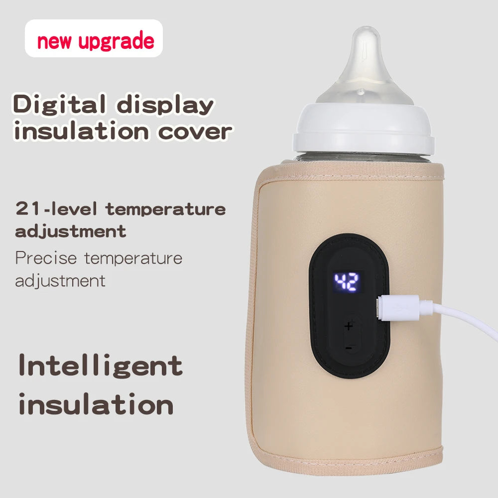 Scaldabiberon Portatile USB – Fascia Riscaldante con Controllo della Temperatura per Biberon