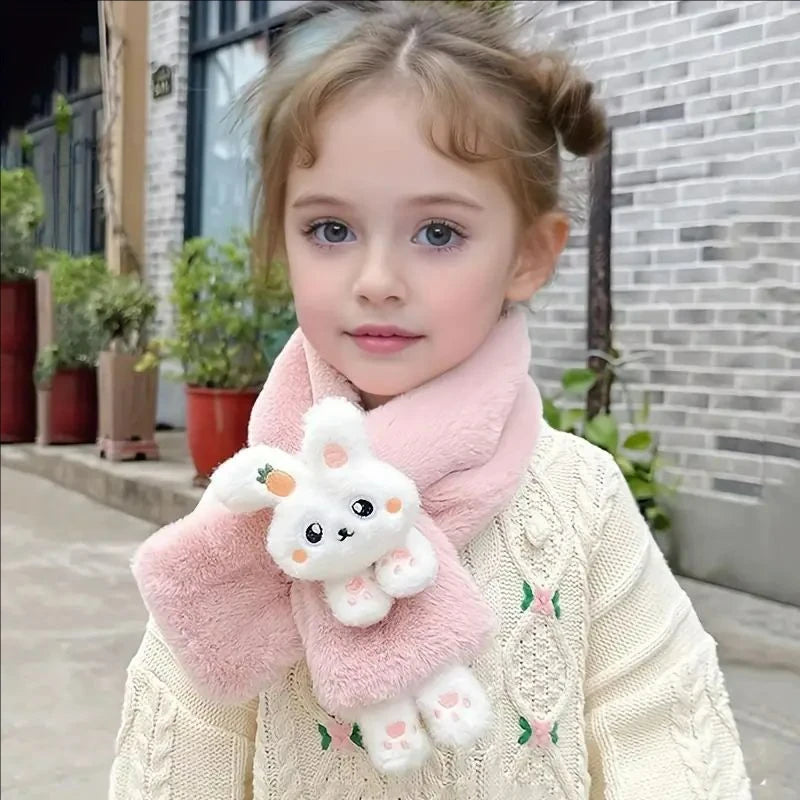 Sciarpa Invernale Bambini con Passante – Scaldacollo Morbido in Pelliccia Sintetica