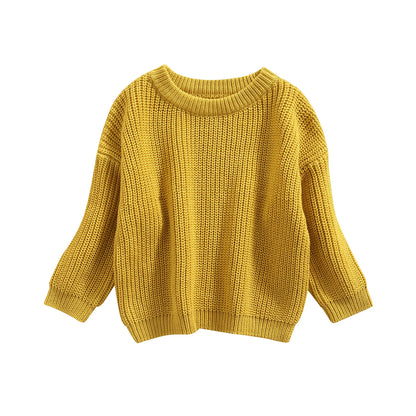 Maglione in Maglia per Bambini e Neonati in Cotone – Pullover a Maniche Lunghe Unisex per Autunno e Inverno